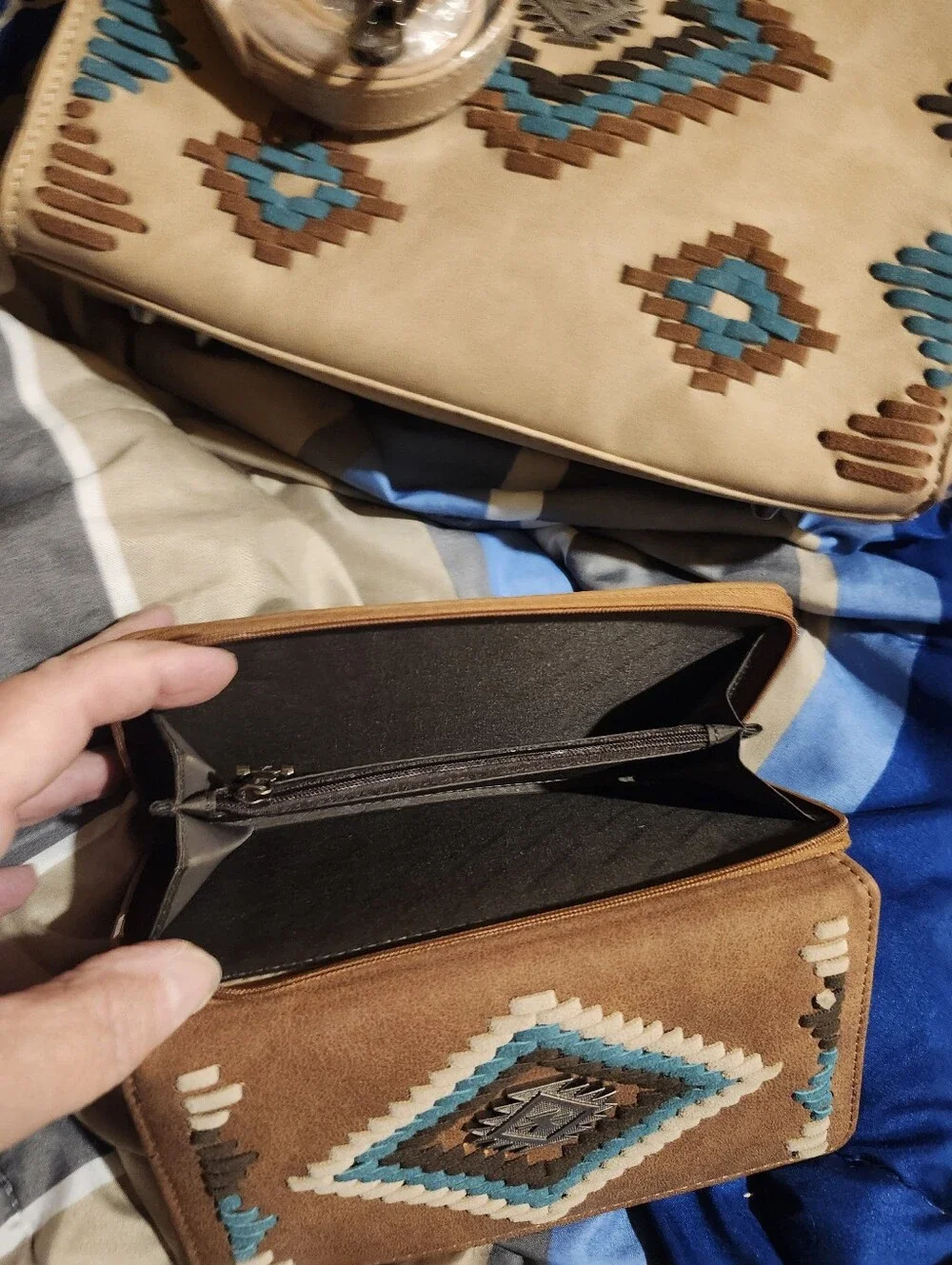 Wrangler Tan Southwest Embroidered Tote - Women's Handbag